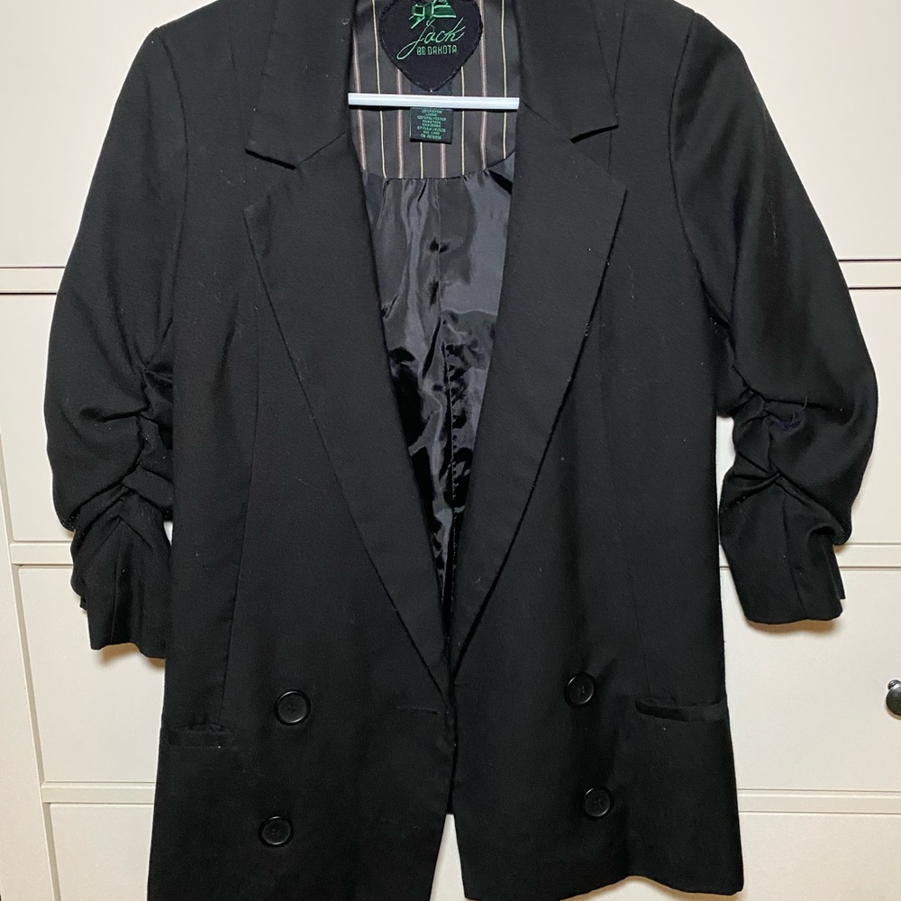 Black Dress Jacket Long Sz. M